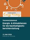 Deckblatt Folder Trainingsseminar Energie- und Klimabilanzen für die Nachhaltigkeitsberichterstattung