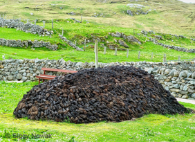Torf auf einer Wiese