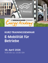 Deckblatt des Folders "E-Mobilität Betriebe"