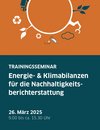 Titelseite des Folders Energie- und Klimabilanzen für die Nachhaltigkeitsberichterstattung